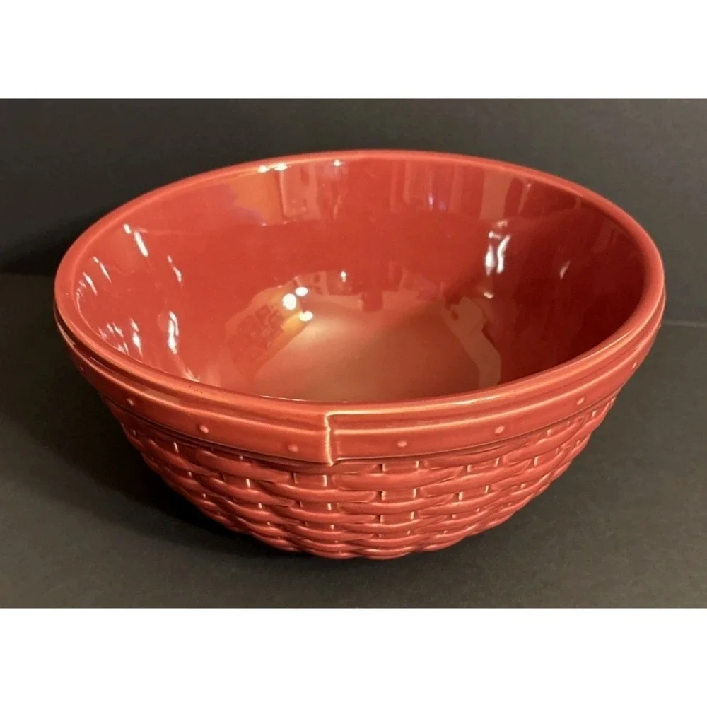 Longaberger Ceramic Mixing Serving Bowl 9